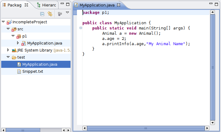 Java source file not in a Java project